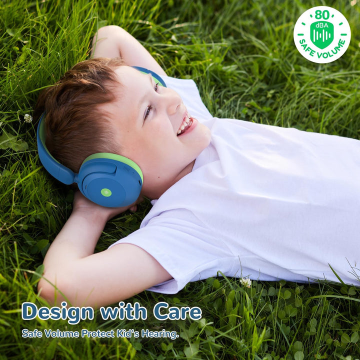 iClever Noise Cancelling Kopfhörer Kinder Bluetooth, 60H Spielzeit, 80dBA Sichere Lautstärke, Bequem
