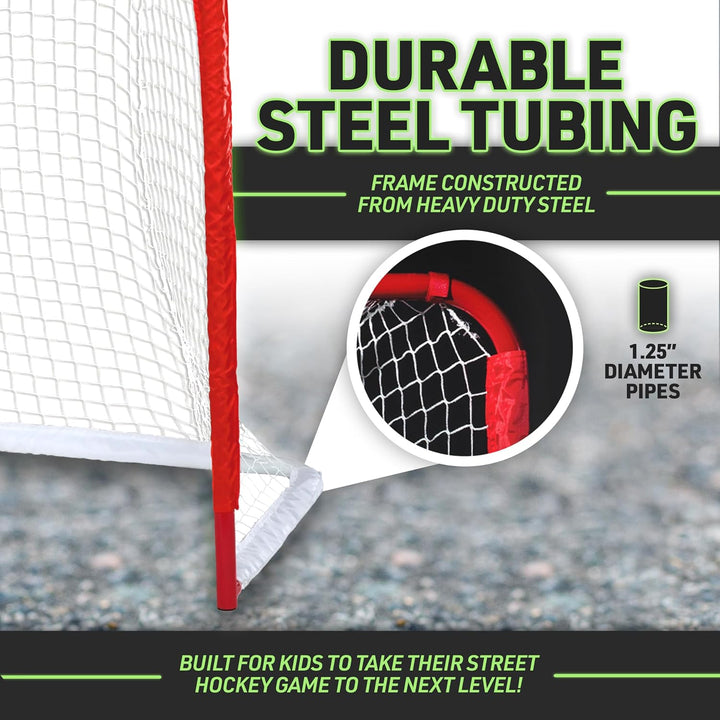 FRANKLIN - Streethockey-Tor SX Pro NHL Tournament I Outdoor-Tor I Tor mit Stahlrahmen I Garten-puck-