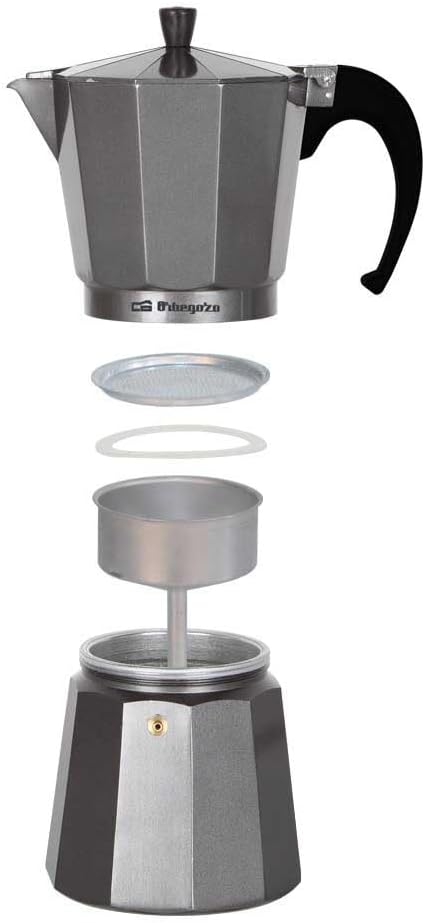 Orbegozo KFS 1220 - Italienischer Kaffeekocher aus Aluminium, Kapazität: 12 Tassen, ergonomischer Gr