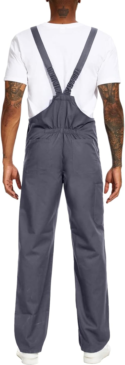 WORK IDEA Arbeits-Latzhose für Männer Multi Pocket Technology Herren Arbeitslatzhose XXL Grau, XXL G