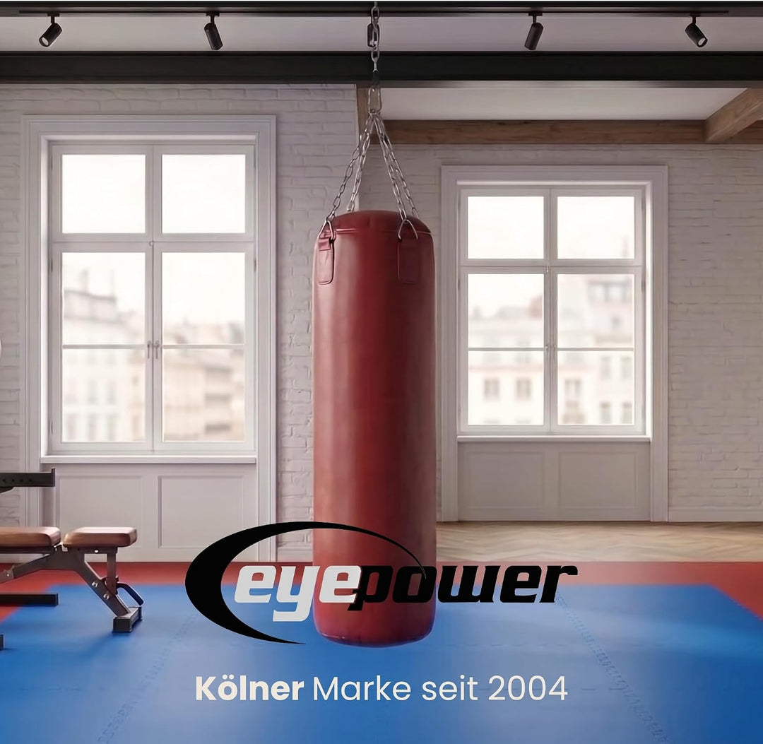 eyepower Profi Kampfsportmatte Dicke 2cm - Judo Matten für Zuhause 63x63cm - Tatami Matte Home Gym M