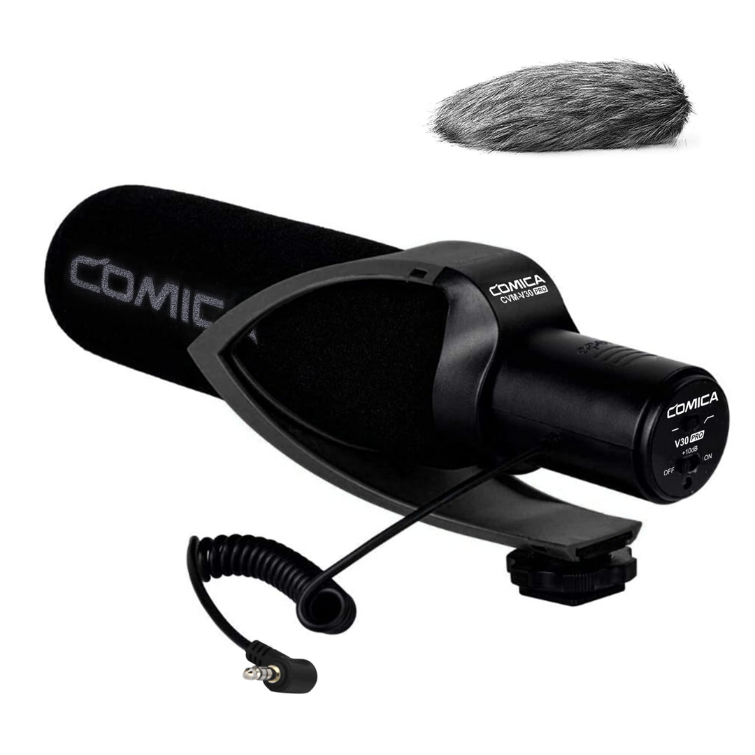 comica CVM-V30 Pro Kamera Richtmikrofon Shotgun Video Supernierenmikrofon für Canon Nikon Sony Panas