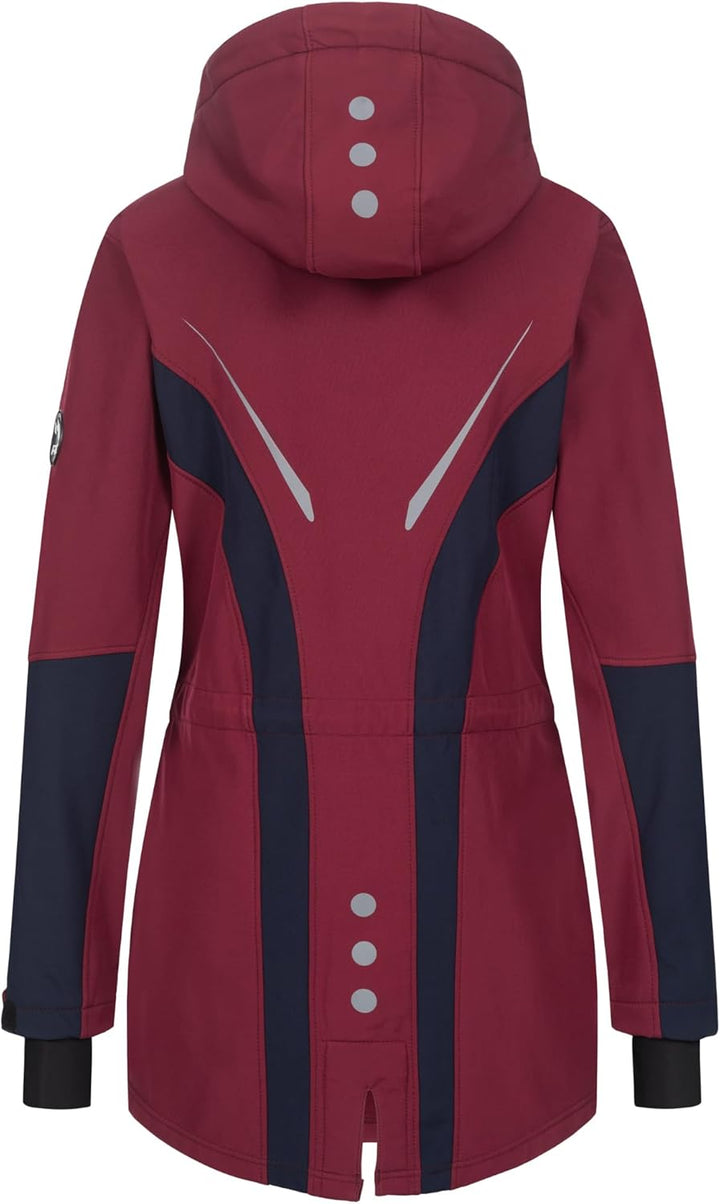 Rock Creek Damen Softshell Jacke Mantel D-492 5XL Weinrot, 5XL Weinrot