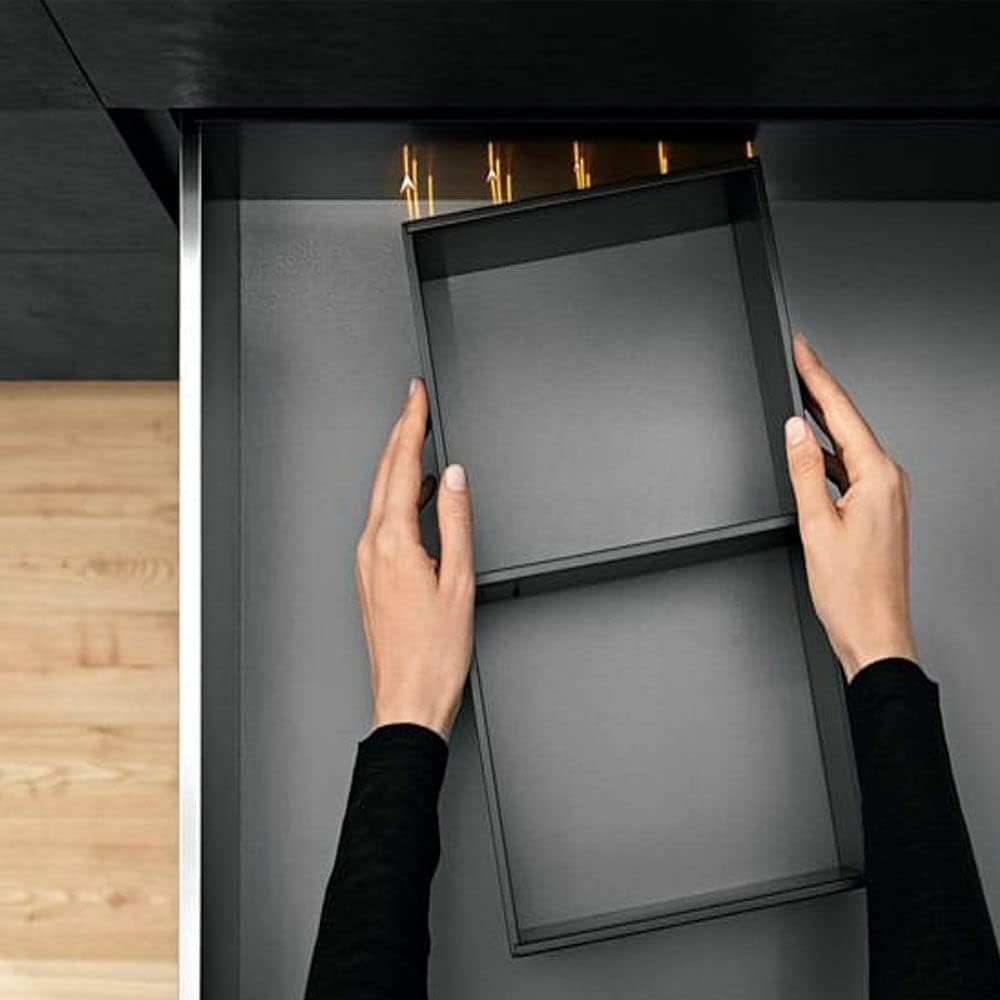 BLUM AMBIA-LINE Schubkastenrahmen schmal, NL450mm, Stahl oriongrau matt