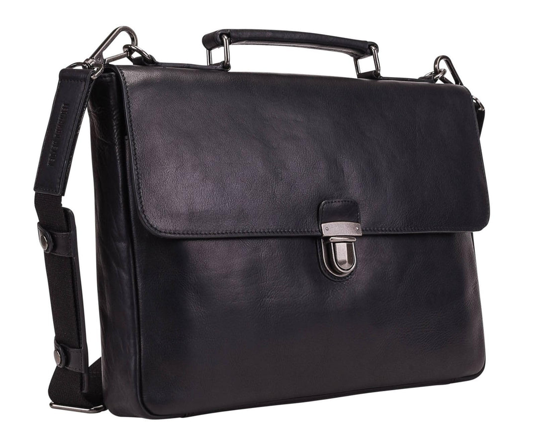 Leonhard Heyden Roma Aktentasche Leder 37 cm Laptopfach