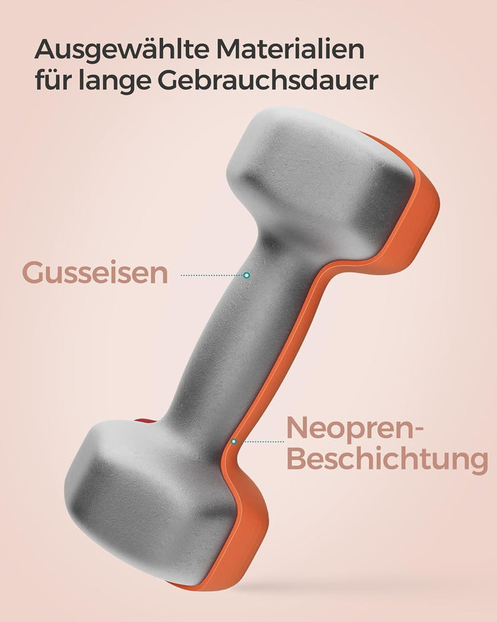 SONGMICS Kurzhanteln 2er Set Hanteln Hexagon Neopren Beschichtung Krafttraining Workout Fitness Trai