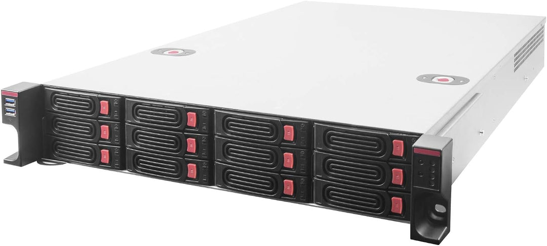 SilverStone Technology SST-RM22-312 - 2HE-Rackmount-Speichergehäuse mit 12 Schächten für 2,5-Zoll-/3