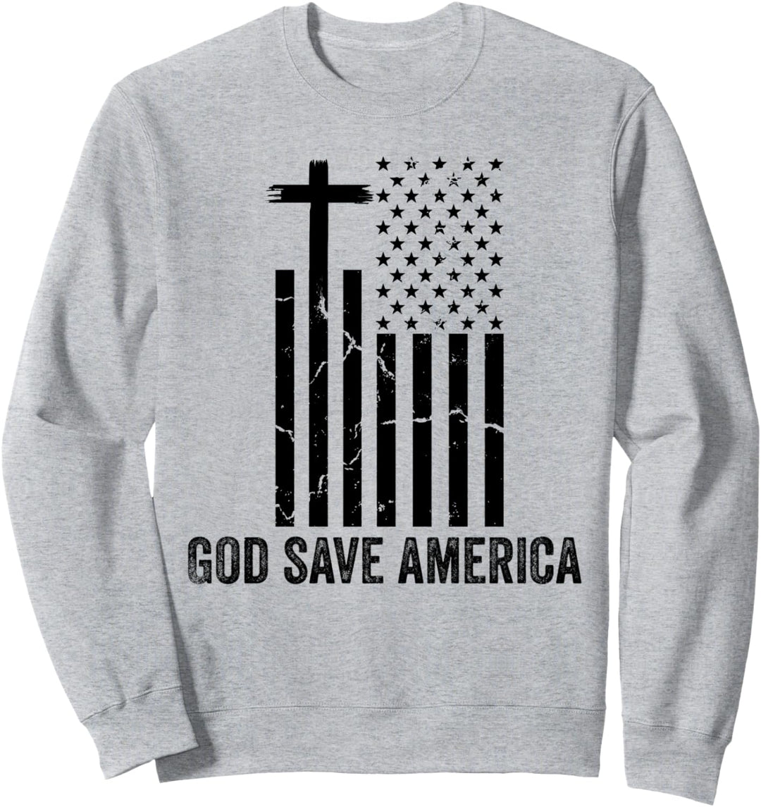 God Save America Shirt,Jesus Christ Saves USA,American Flag Sweatshirt