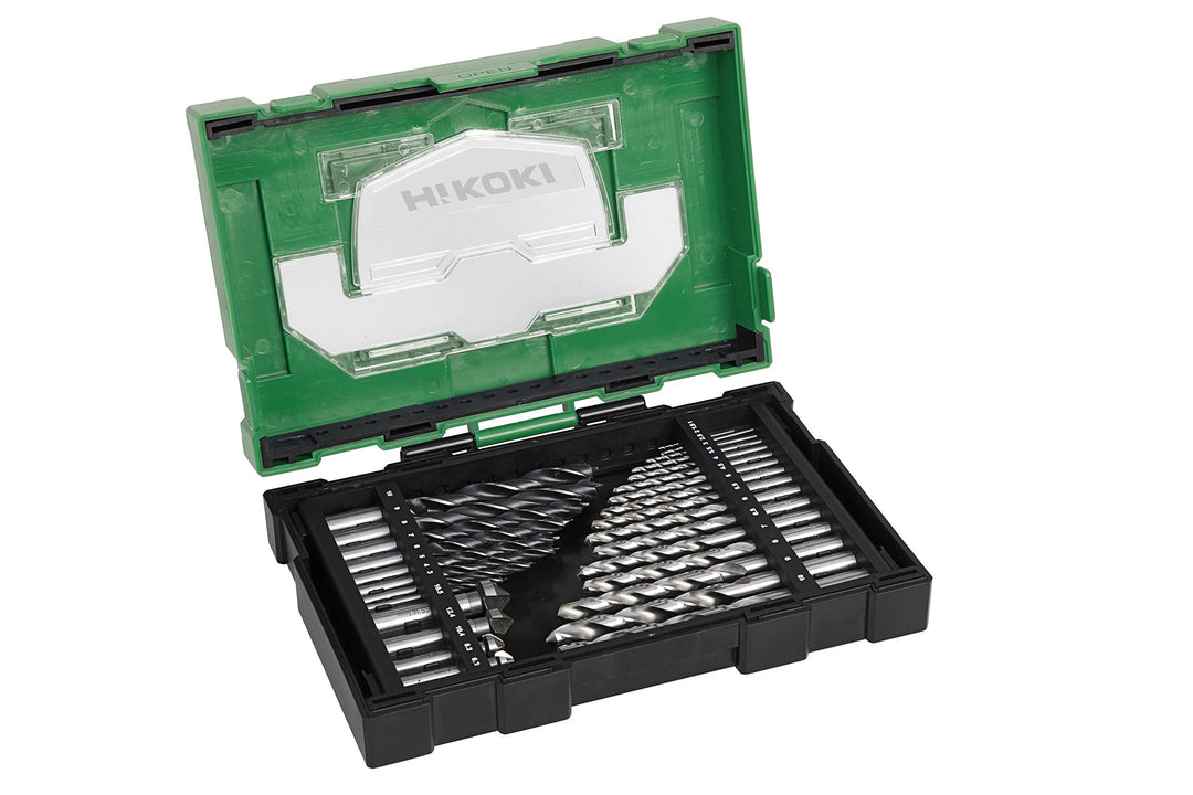 Hitachi HSS-Bohrer und Senker-Set 40030031 29 teilig (Box III), 10 W, 240 V
