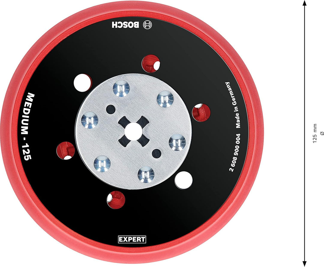 Bosch Professional 1x Expert Multihole Universalstützteller (Version mittel, Ø 125 mm, Zubehör Exzen