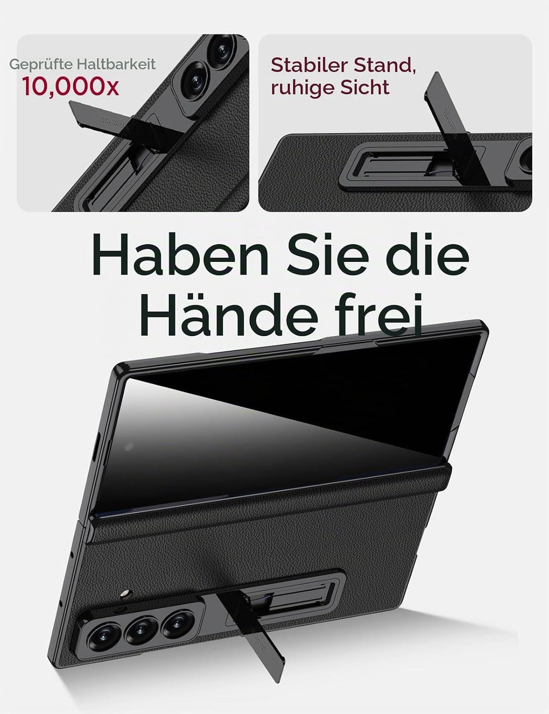 Miimall Privacy Case Kompatibel mit Samsung Galaxy Z Fold 7 Hülle Anti-SPY Displayschutz+Scharniersc