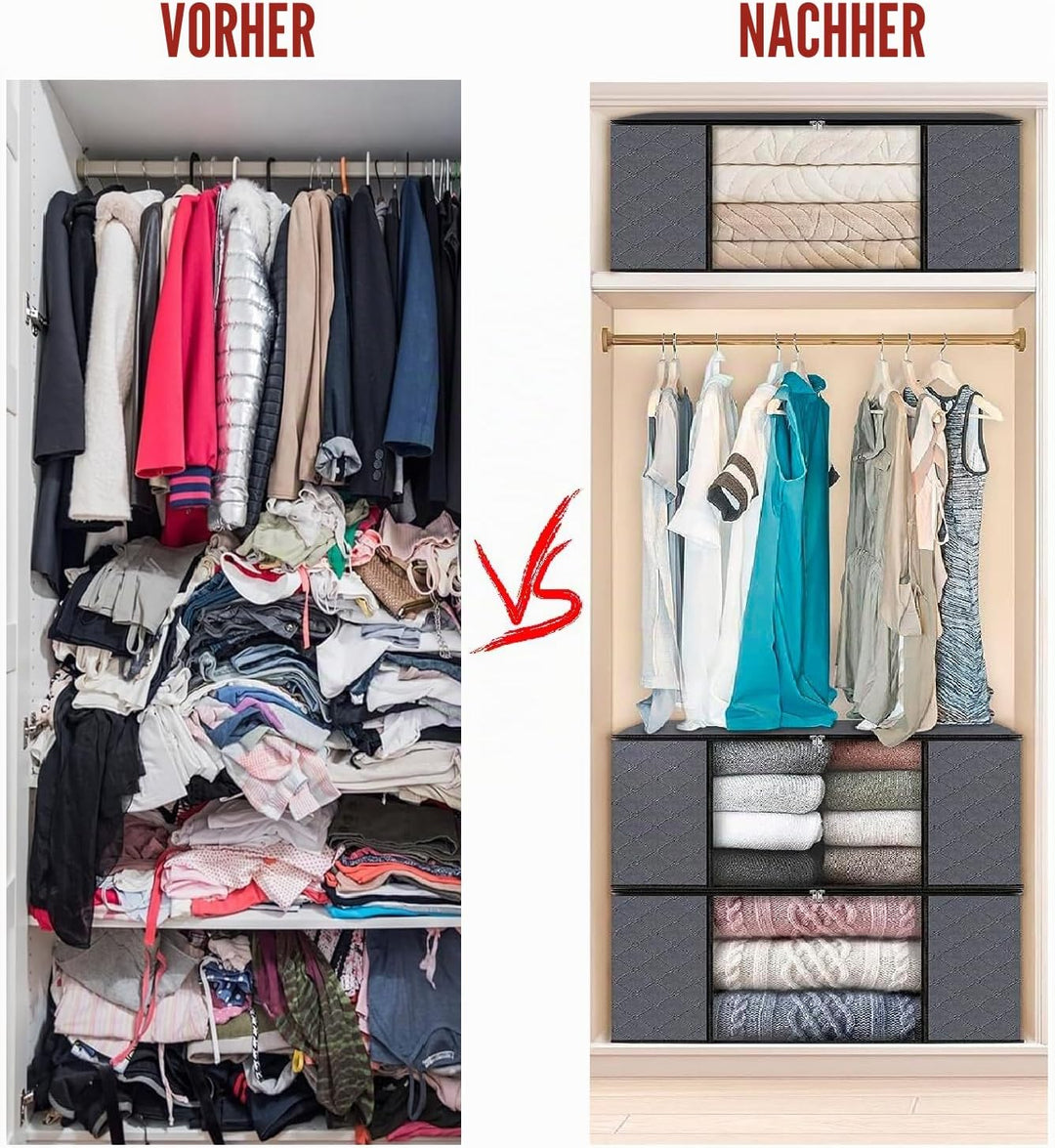 edihome, Aufbewahrungstasche, (2 Stück), Kleideraufbewahrung, Kleiderschrank organizar, Unterbett Au