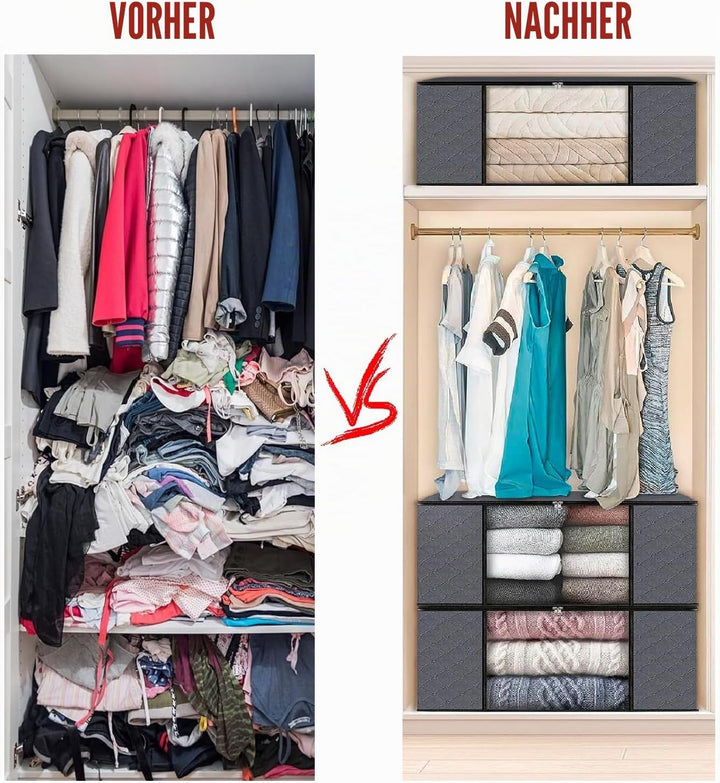 edihome, Aufbewahrungstasche, (2 Stück), Kleideraufbewahrung, Kleiderschrank organizar, Unterbett Au