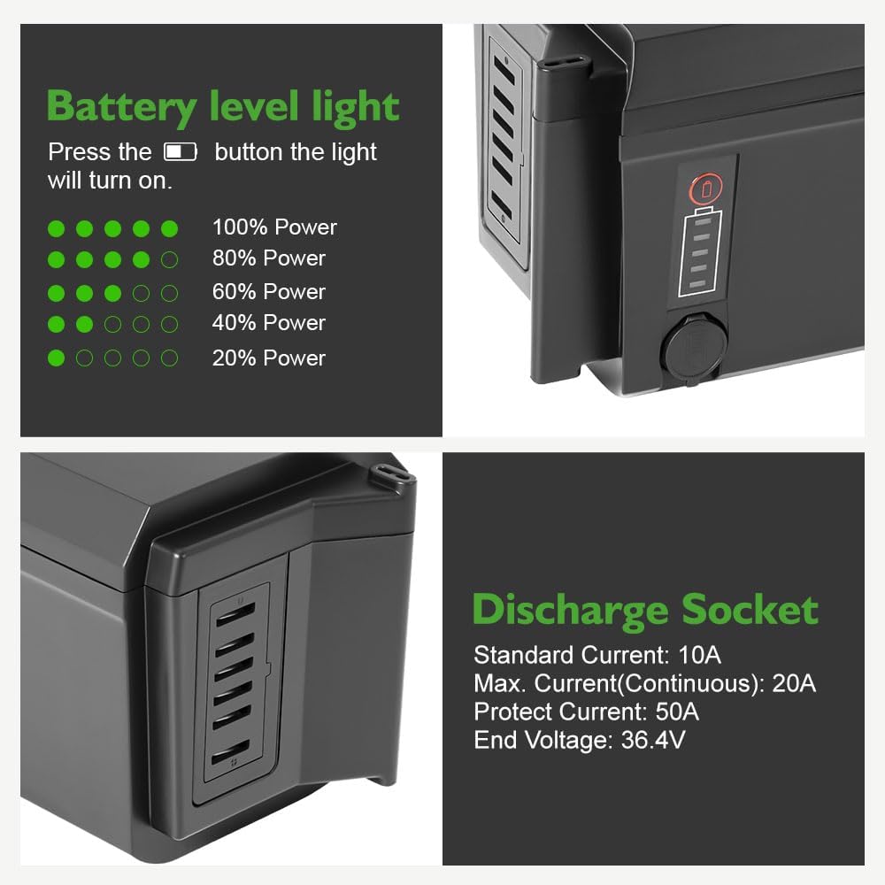 E-Bike 48V 11,6Ah Li-ion Batterie mit Ladegerät Phylion Akku SF-06S JCEB480-11.6 für 250W-800W E-Bik