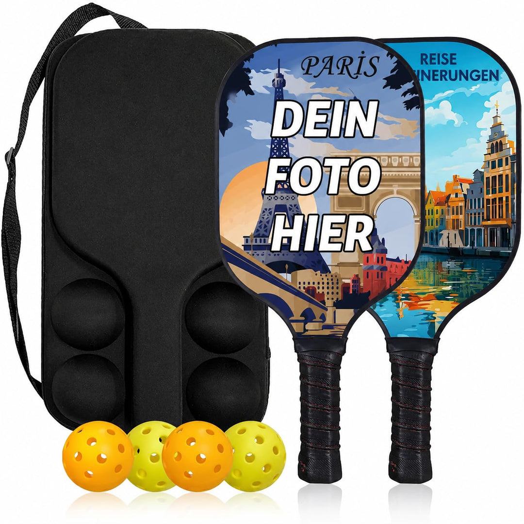 Personalisierter Pickleball Schläger mit Foto, Name oder Logo, Carbonfaser oder Fiberglas, Leichter