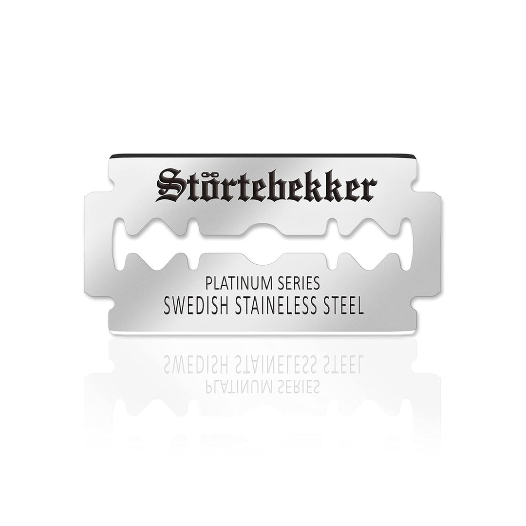 Störtebekker® Premium - 100 scharfe Rasierklingen für Rasierhobel & Rasiermesser - aus schwedischem