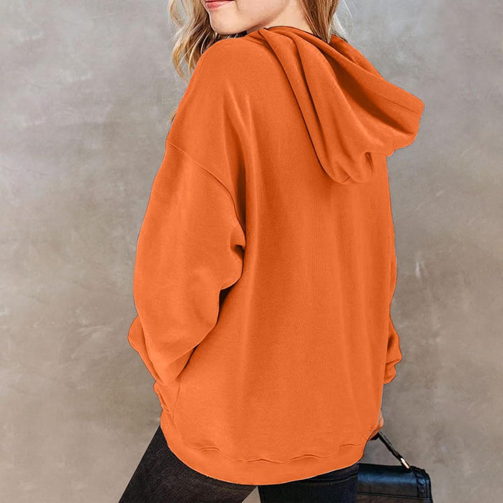 Generisch Sweatshirt für Mädchen Kapuzenpullover Herbst Outfit Einfarbig Teenager Kinderkleidung Lan