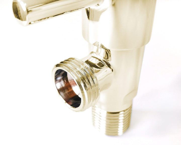 Chrom-Gold-Stopp-Isolationsventil für Dusche, Ein-/Aus-Muslimischer Shattaf plattierter Wasserhahn,