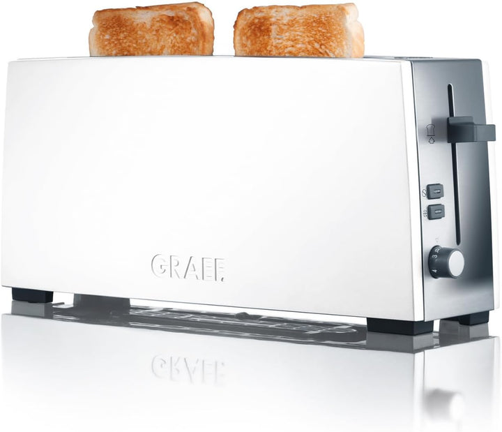 Graef Langschlitz-Toaster TO 91, Edelstahl, weiss Weiss Single, Weiss Single