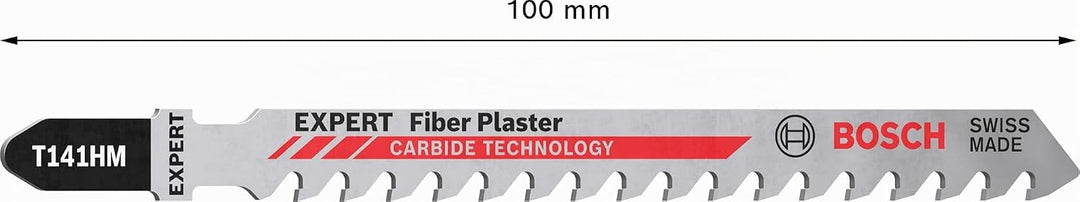 Bosch Accessories 3x Expert ‘Fiber Plaster’ T 141 HM Stichsägeblatt (für Faserzementplatten, Gipskar