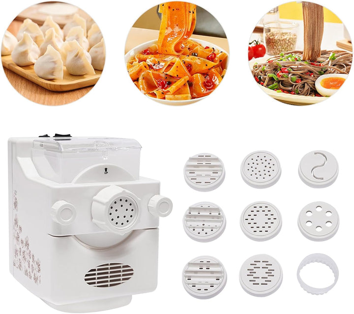 Nudelmaschine Elektrische Pasta Maker Multifunktions Haushalt Pastamaschine mit 9 Formscheiben für A
