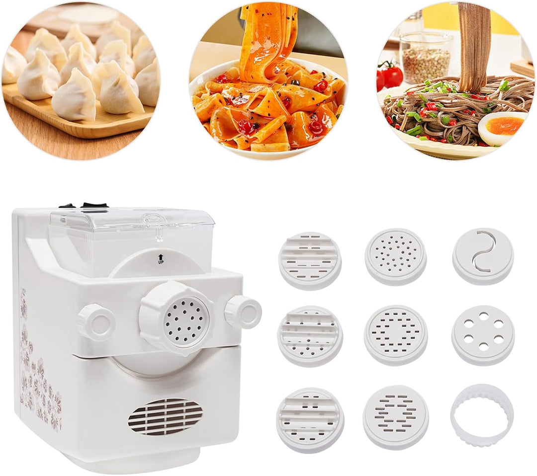 Nudelmaschine Elektrische Pasta Maker Multifunktions Haushalt Pastamaschine mit 9 Formscheiben für A