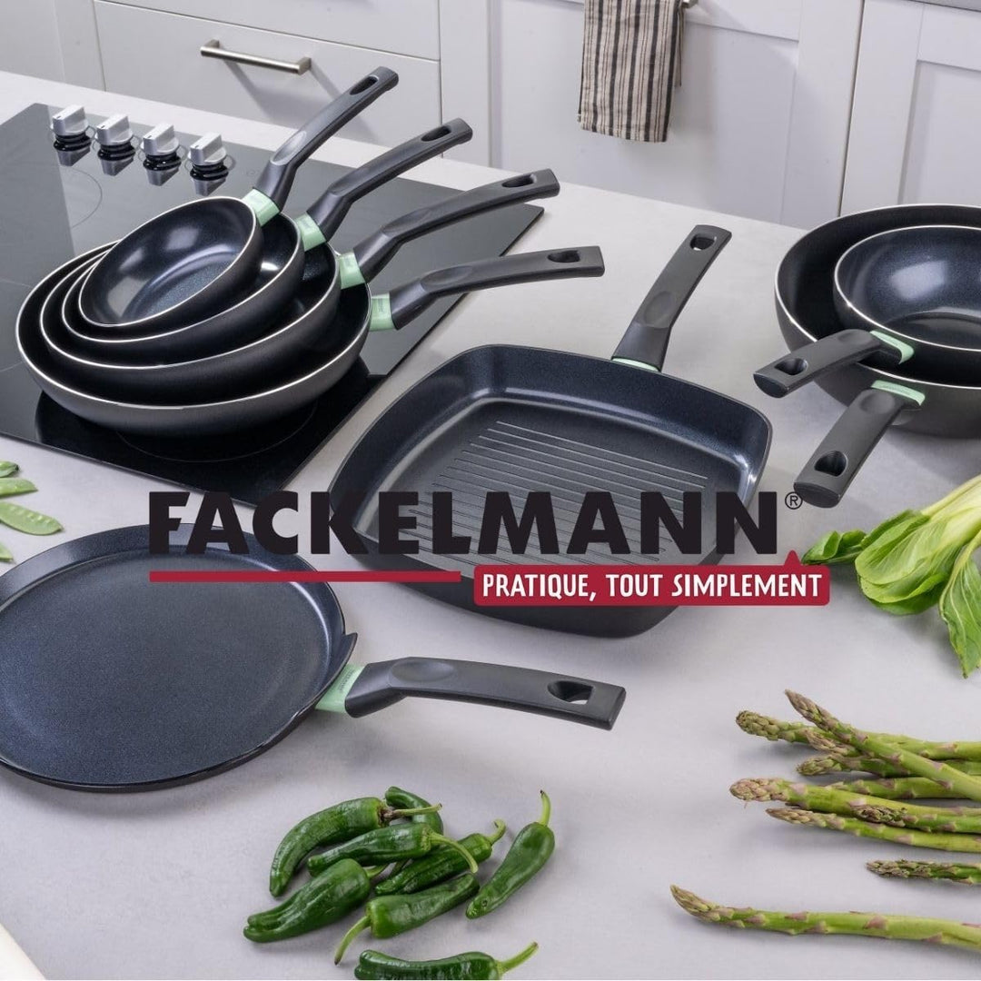 Fackelmann 9429350 Pfannen-Set, 2-teilig, Antihaftbeschichtung, Keramikbeschichtung, 24 und 28 cm, P