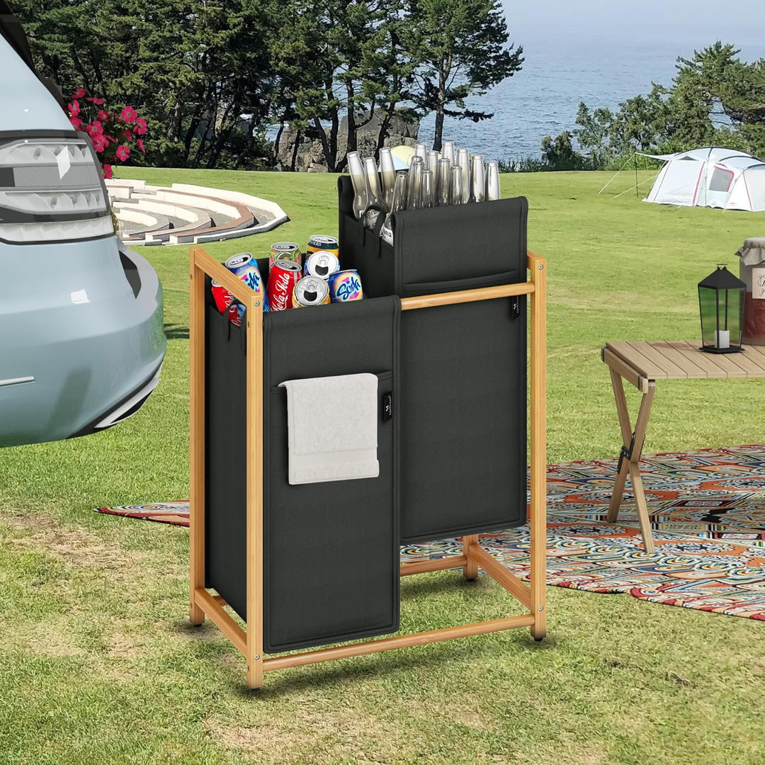 ADEL DREAM 100L 2 Fächer Pfandflaschen Sammelbehälter mit Deckel Gross Pfandflaschen Aufbewahrung le