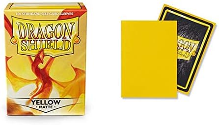 5 Packs Dragon Shield Matte Yellow Standard Size 100 ct Card Sleeves Value Bundle! Gelb, Gelb