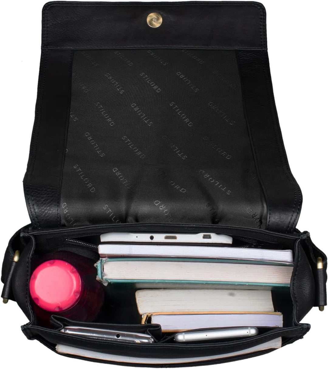 STILORD Lars Vintage Umhängetasche Leder Herren Hochformat für 13,3 Zoll Tablet MacBooks und iPad Sc