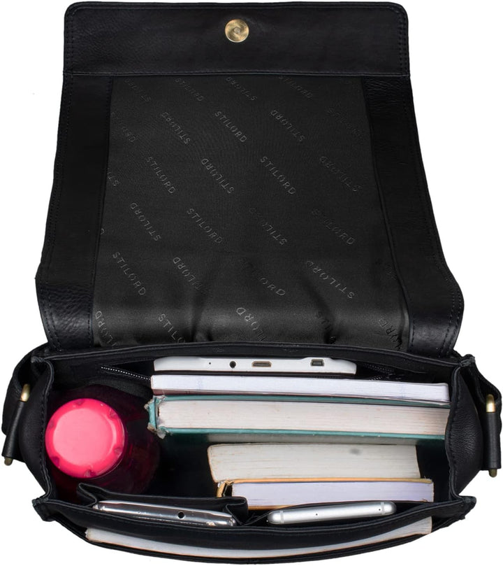 STILORD Lars Vintage Umhängetasche Leder Herren Hochformat für 13,3 Zoll Tablet MacBooks und iPad Sc