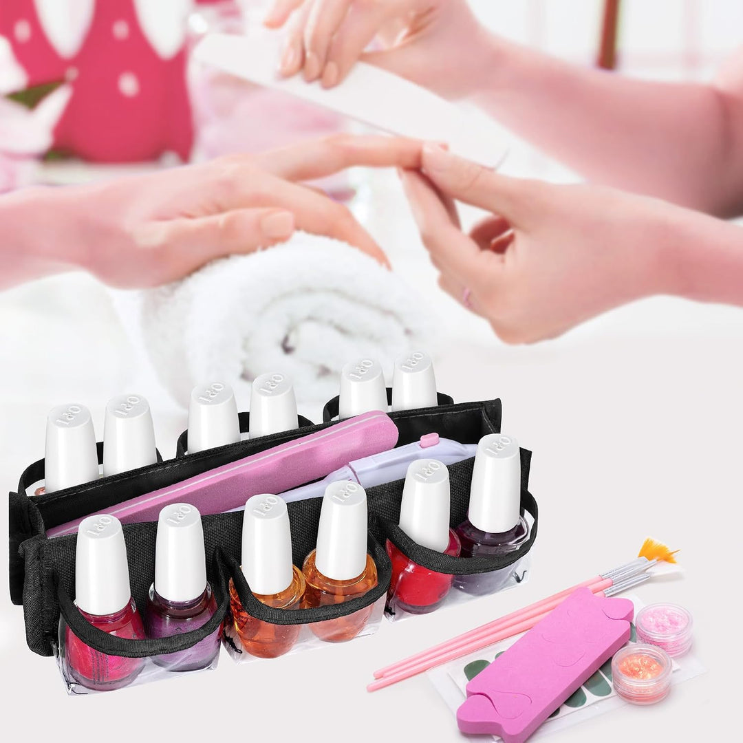 BAFASO Nagellack Aufbewahrungstasche, Nagellack Organizer Tasche für 12 Flaschen(bis zu 15ML), Nail