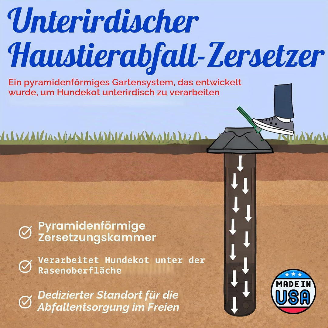 Doggie Dooley die "hochwertiges Hundekot-Entsorgungssystem zum Einsetzen System, schwarz mit Deckel,
