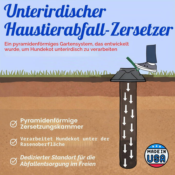 Doggie Dooley die "hochwertiges Hundekot-Entsorgungssystem zum Einsetzen System, schwarz mit Deckel,