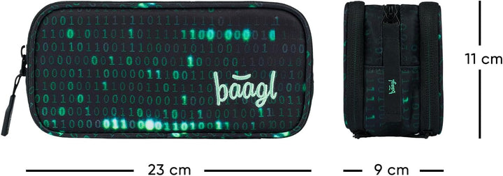 Baagl Federmäppchen 3 Fächer Federmappe Federtasche Schule Kinder - Numbers | Das Eggy Mäppchen und
