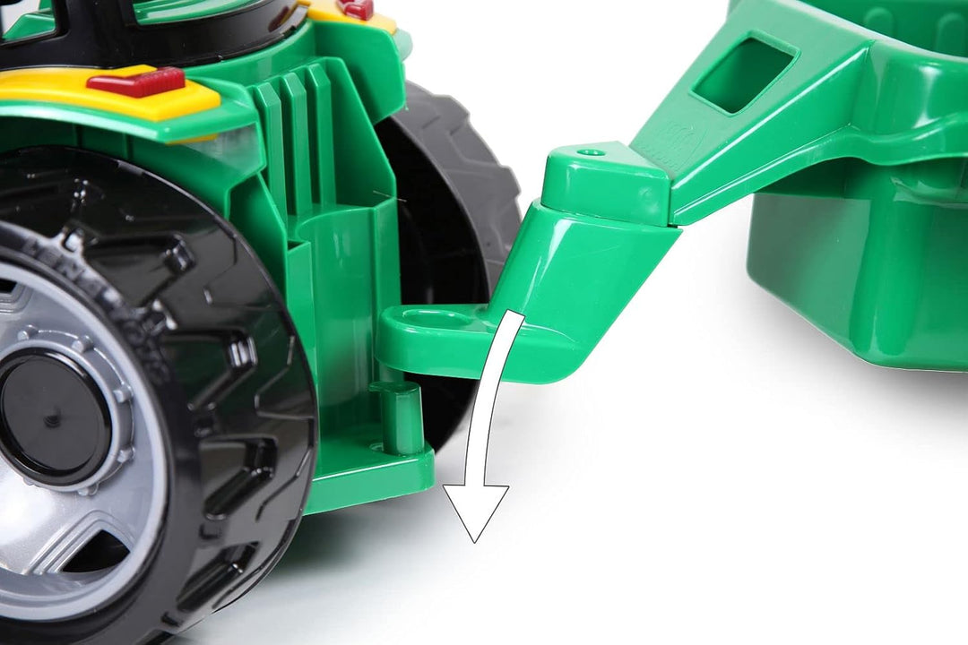 Lena 02122 - Giga Trucks Traktor und Anhänger grün, Starke Riesen Spielfahrzeug Set mit Trecker ca.