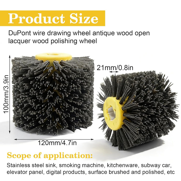 120 Körnung Schleifbürste Polierbürste, 120x100mm Nylonbürste, Grit Bürste Bristle Bürsten, Schleifb