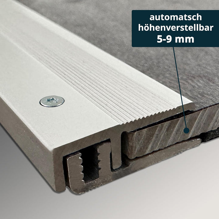 ufitec® Profi Smart Profilsystem für Vinylböden - geeignet für Belagshöhen von 5-9 mm - ALU eloxiert