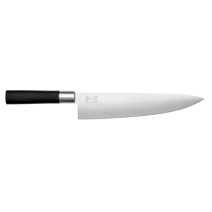KAI Wasabi Black Kochmesser 23,0 cm Klingenlänge - rostfreier 6A/1K6 Edelstahl poliert 58 (±1) HRC -