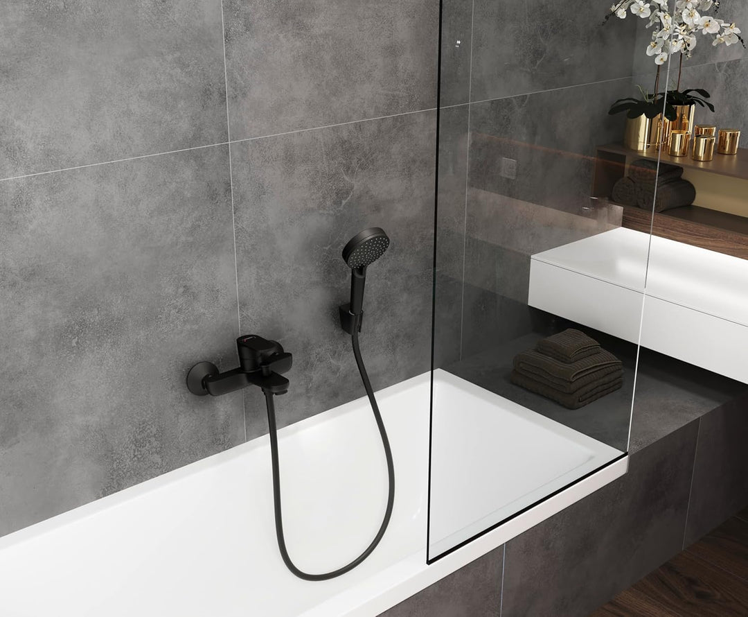 hansgrohe Vernis Blend - Badewannenarmatur Aufputz für 2 Verbraucher, Mischbatterie Badewanne mit Au