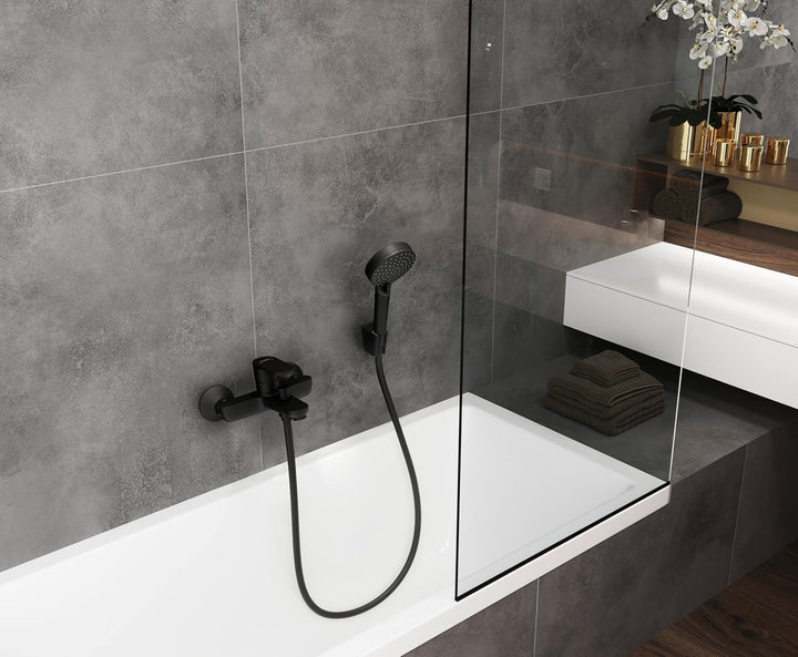 hansgrohe Vernis Blend - Badewannenarmatur Aufputz für 2 Verbraucher, Mischbatterie Badewanne mit Au