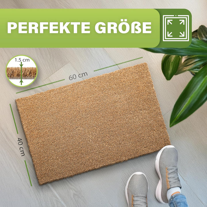 Fussmatte Kokos [Wetterfest] - extrem robust - Fussabtreter aussen - die Kokosmatte Fussmatte aussen