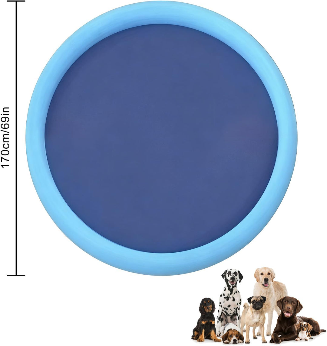 Planschbecken für Hunde and Kinder,Hundepool für Grosse & Kleine Hunde,170cm Faltbar Schwimmbad Spri