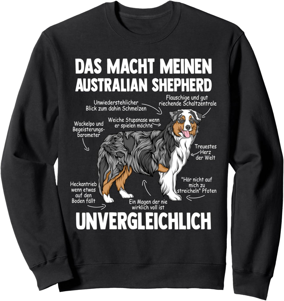 Anatomie eines Australian Shepherd Sweatshirt
