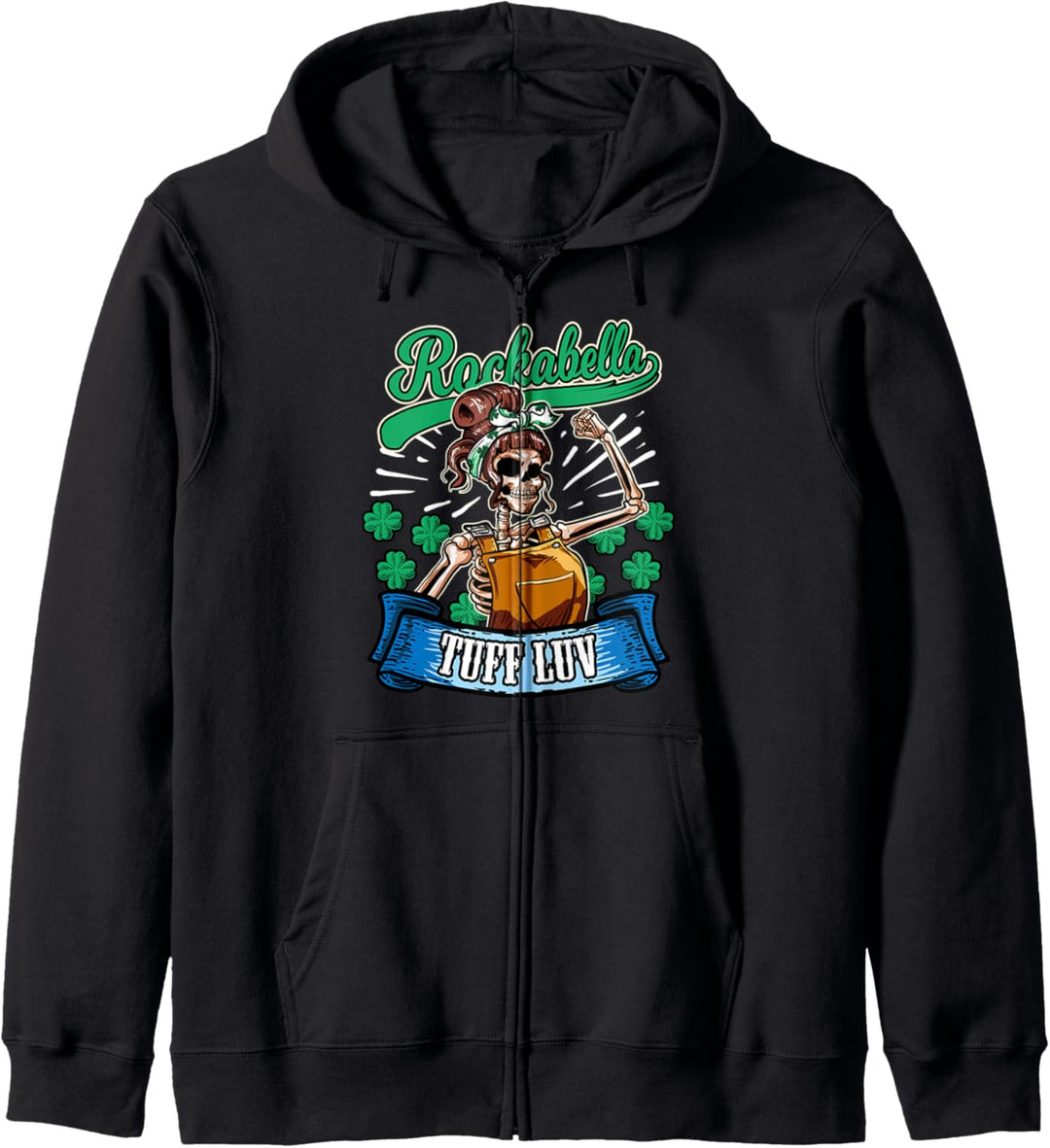 Rockabella Tuff Luv Rockabilly Girl Pin-Up St Patricks Day Kapuzenjacke