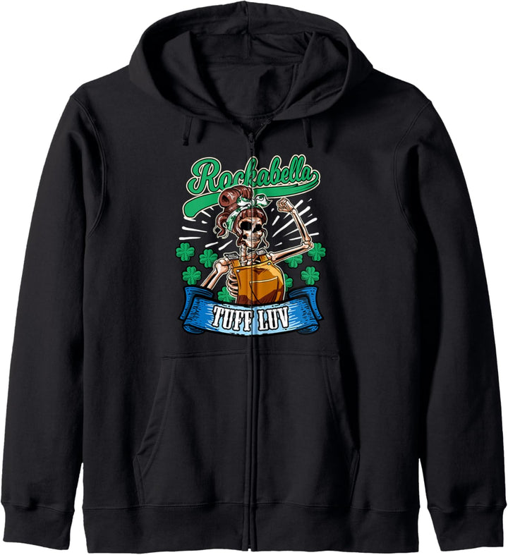 Rockabella Tuff Luv Rockabilly Girl Pin-Up St Patricks Day Kapuzenjacke