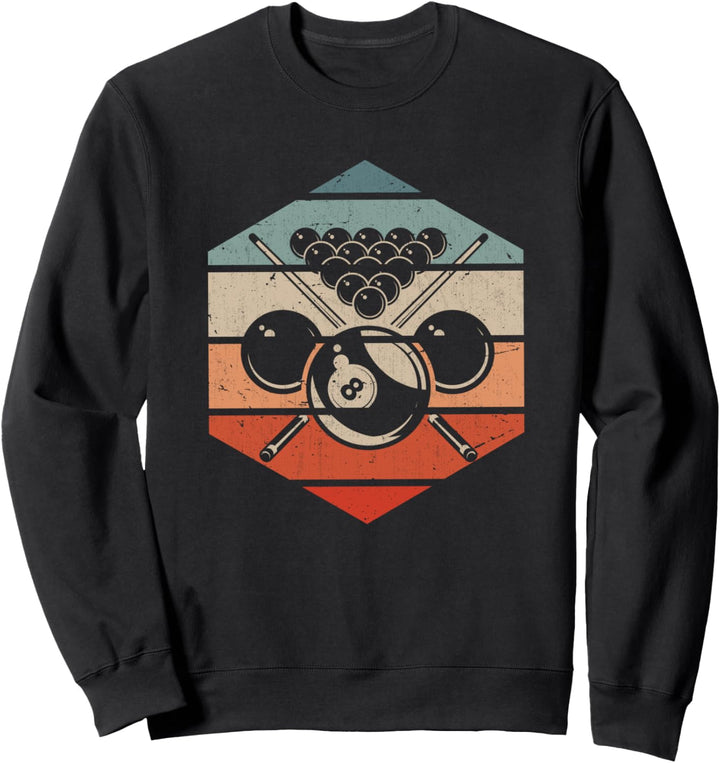 Vintage Billard 8 Ball Snooker Spieler Sweatshirt