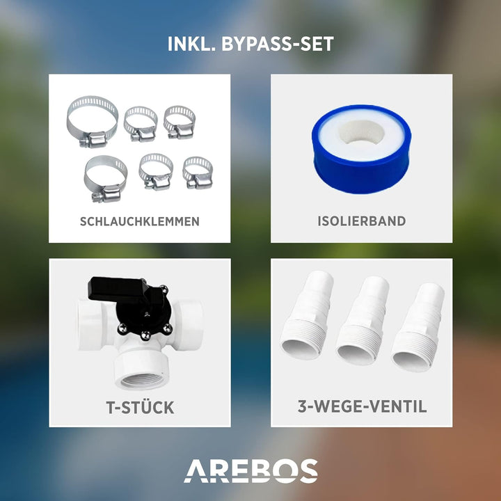 Arebos 2X Solarheizung Solarkollektor Poolheizung | 2er Set | 300x66 cm | UV-beständiger Kunststoff