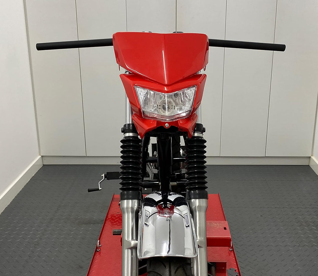 Motorrad Scheinwerfer Gesichtsschutz - Streetfighter & Supermoto - Rot - 12V 35W