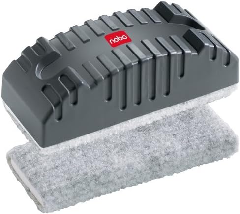 Nobo Whiteboard-Tafelwischer, Ideal für Dry Wipe Oberflächen, Schwarz, 34533421 Tafelwischer Löschfi